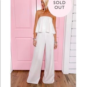 NWT do+be white jumpsuit